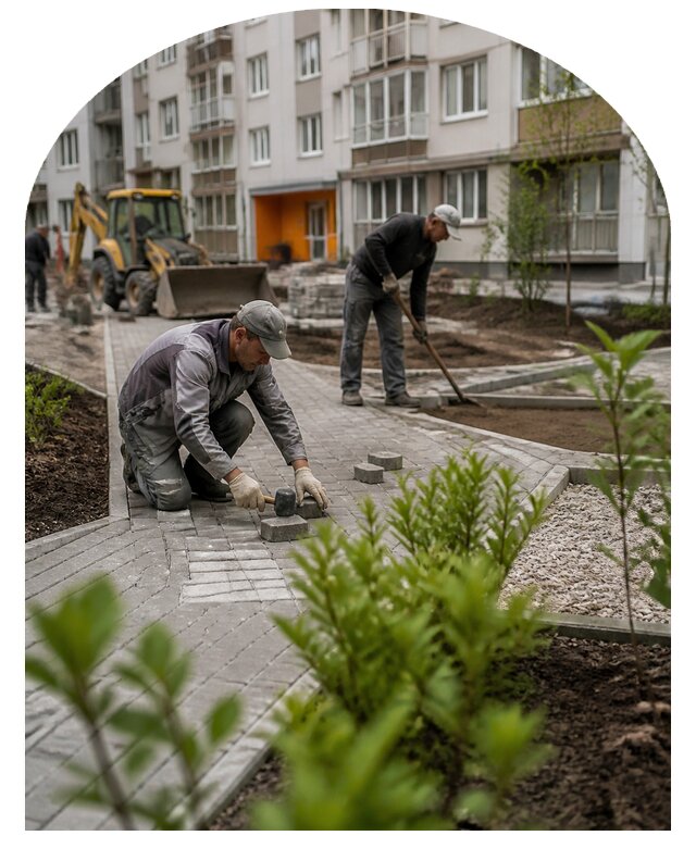 Благоустройство двора многоквартирного дома в Кандалакше